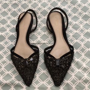 ZARA Tweed Flats